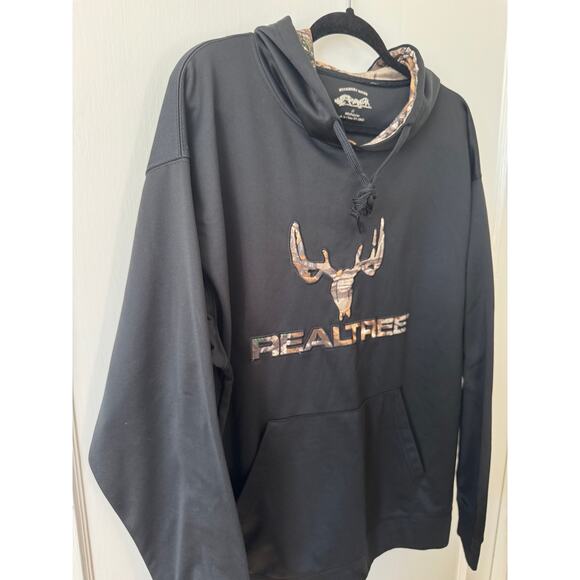 Realtree Signature Buck Logo Performance Hoodie Camo Lined Outdoor Hunting SZ XL - Picture 3 of 10